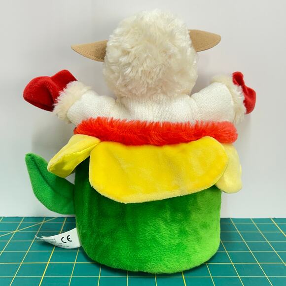 Aurora Lamb Chop 9" Hand Puppet Flower Pot PBS Shari Lewis Kids Plush Doll 2010 - Picture 2 of 13